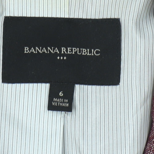 Banana Republic Women's Red Blazer Size 6 Classic Style