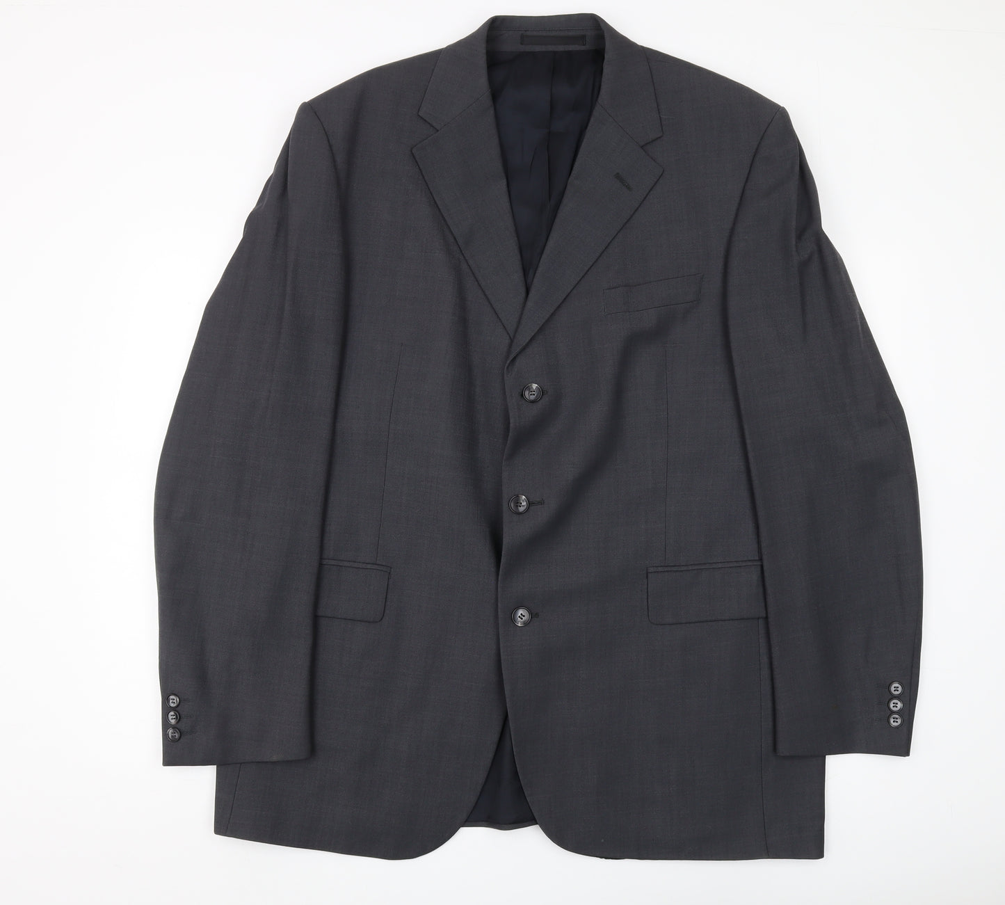 Centaur Men's Grey Blazer, Size 46L, Formal Long Wool Jacket