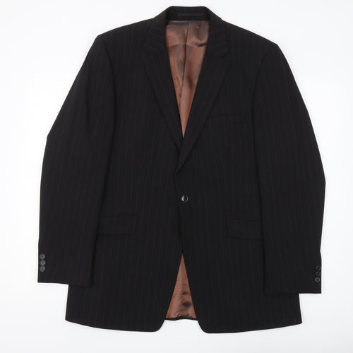 Studio Jeff Banks Men's Black Striped Blazer 42 Regular