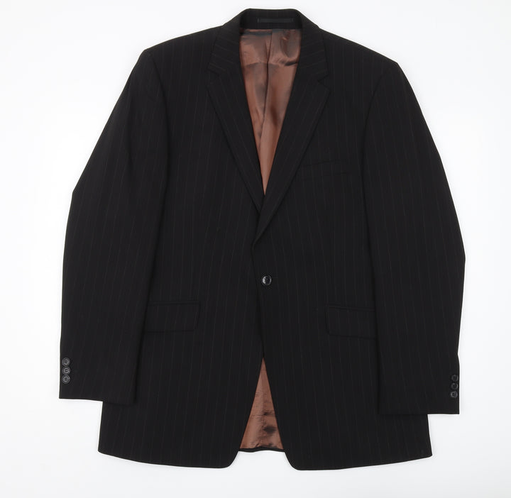 Studio Jeff Banks Men's Black Striped Blazer 42 Regular