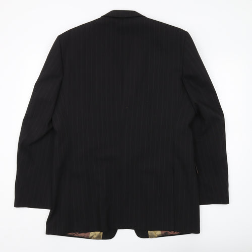 Studio Jeff Banks Men's Black Striped Blazer 42 Regular