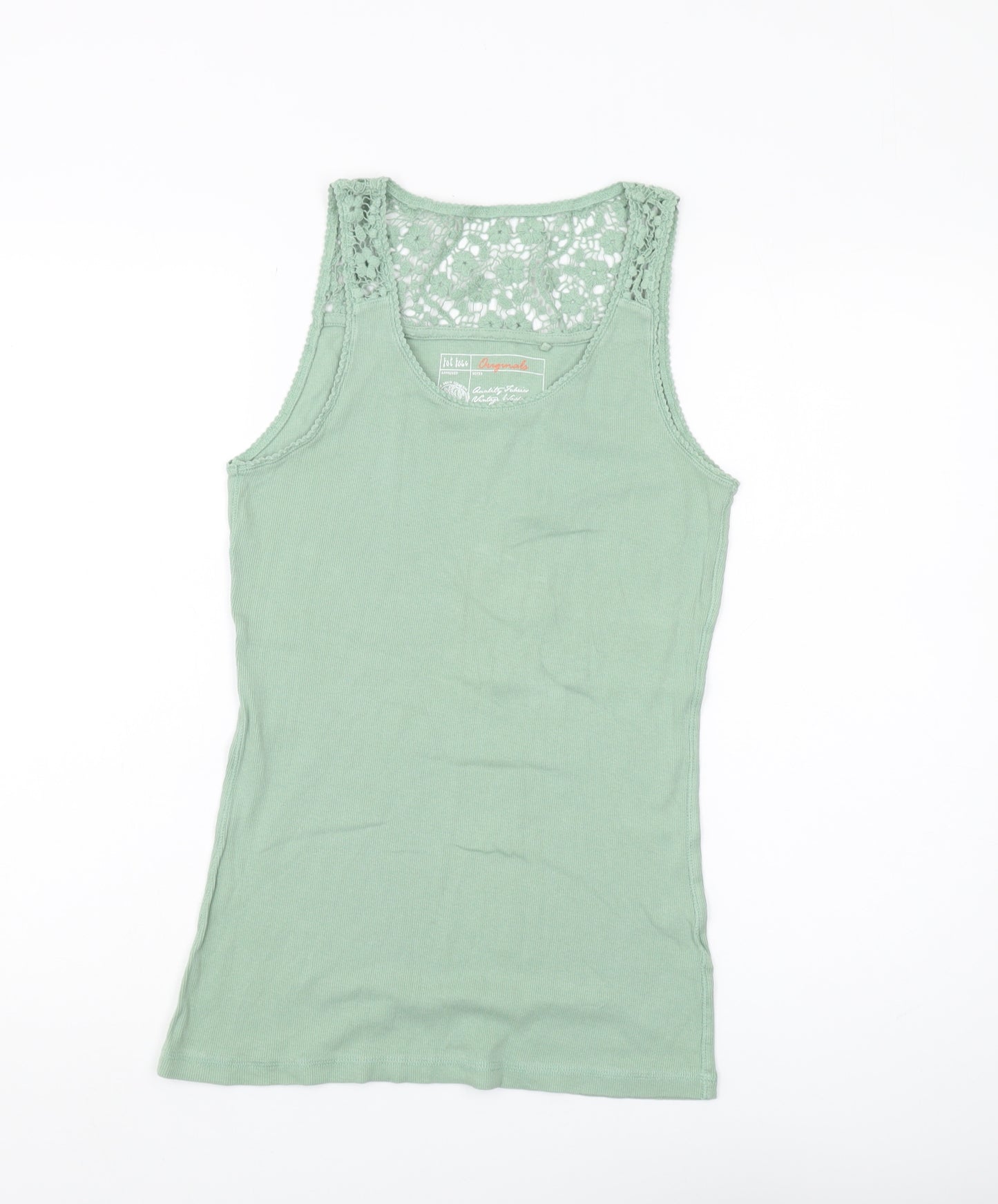 Fat Face Women's Green Lace Tank Top, Size 14