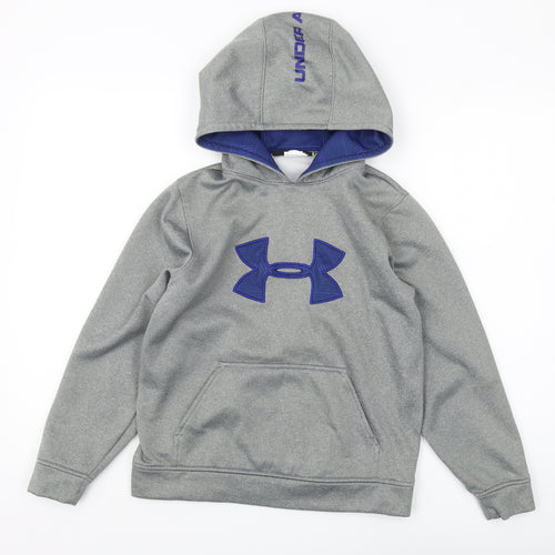 Under Armour Boys Grey Pullover Hoodie - M