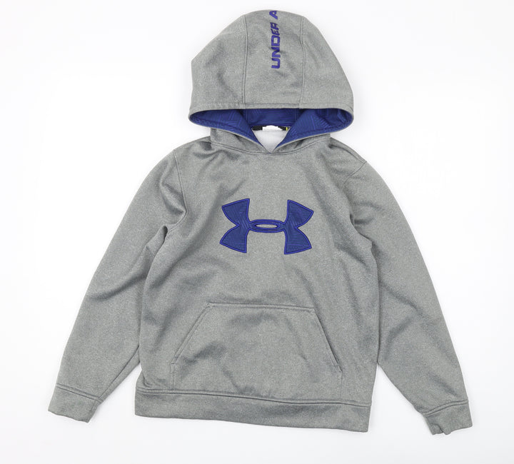 Under Armour Boys Grey Pullover Hoodie - M