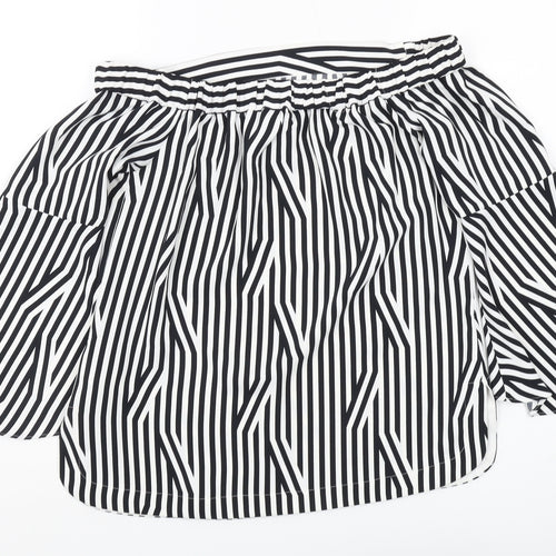 Karen Millen Women's Striped Off-Shoulder Blouse, Size 10