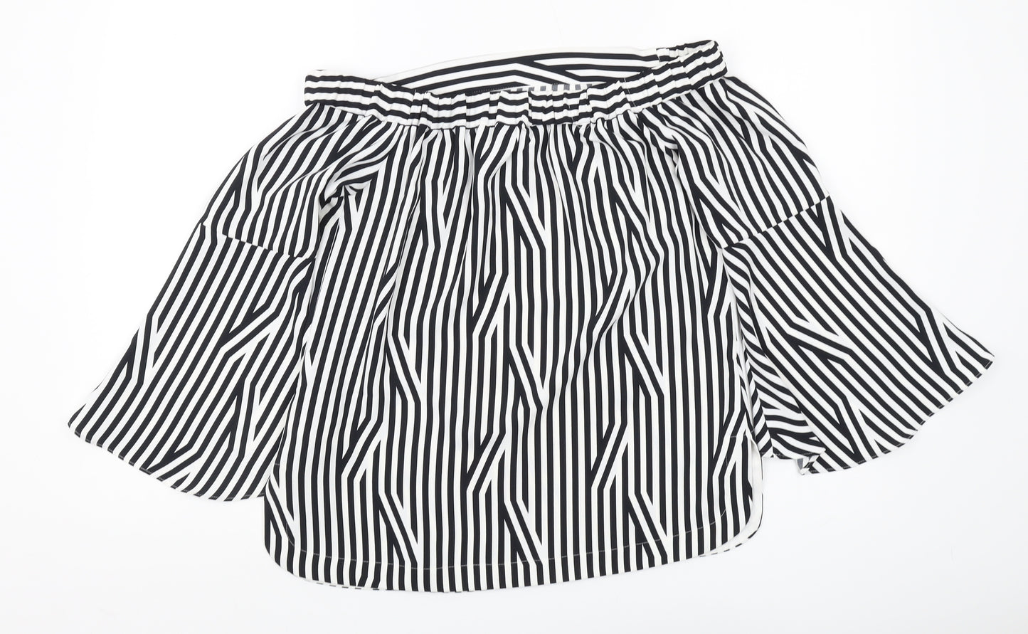 Karen Millen Women's Striped Off-Shoulder Blouse, Size 10