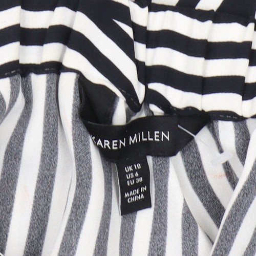 Karen Millen Women's Striped Off-Shoulder Blouse, Size 10