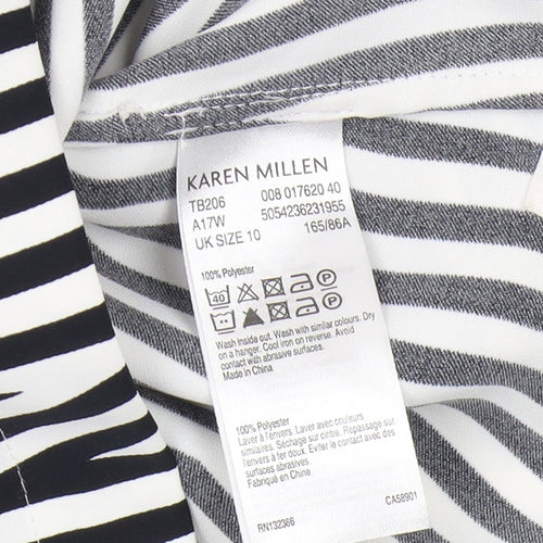 Karen Millen Women's Striped Off-Shoulder Blouse, Size 10