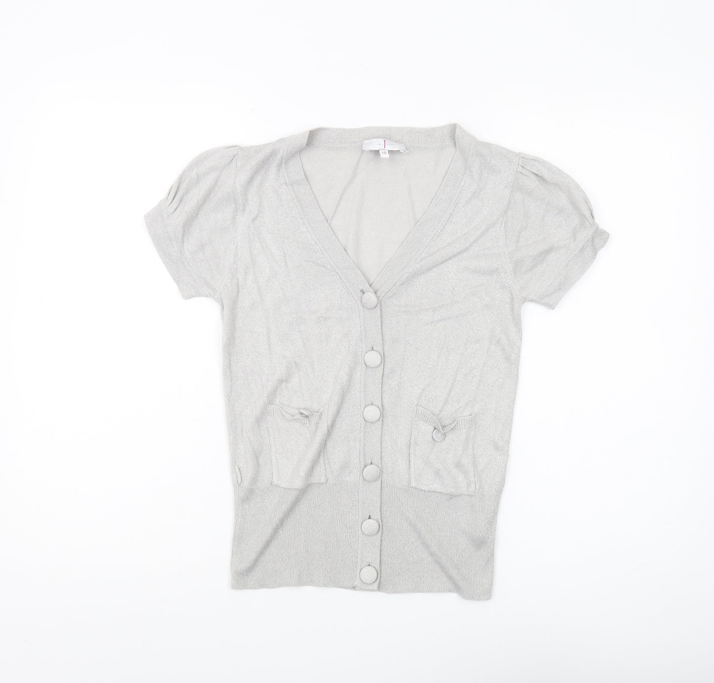 Jasper Conran Women's Grey Cardigan Size 10 V-Neck