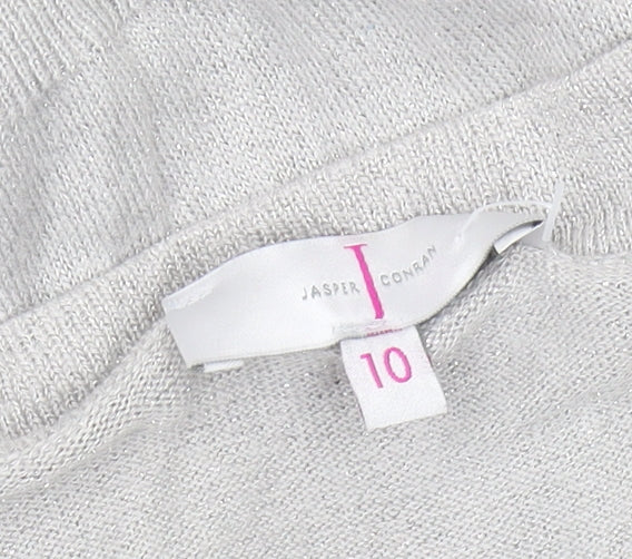 Jasper Conran Women's Grey Cardigan Size 10 V-Neck