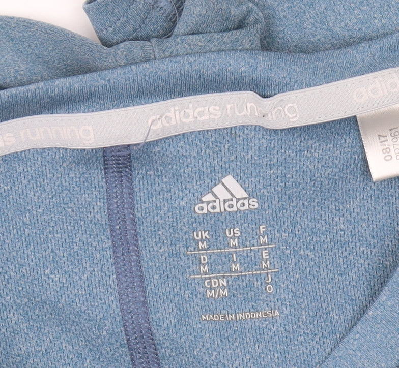Adidas Women's Blue M Running T-Shirt - UK Medium
