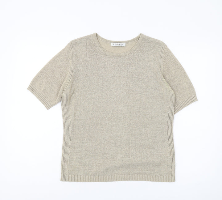 Windsmoor Women Beige Pullover Jumper Medium