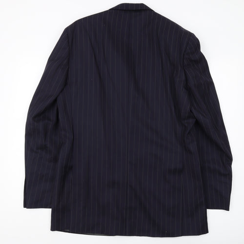 Austin Reed Men's Blue Striped Blazer, 40L, Wool-Cashmere