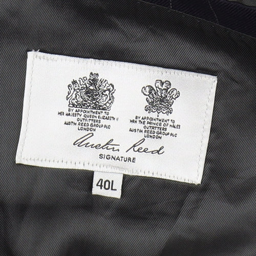 Austin Reed Men's Blue Striped Blazer, 40L, Wool-Cashmere