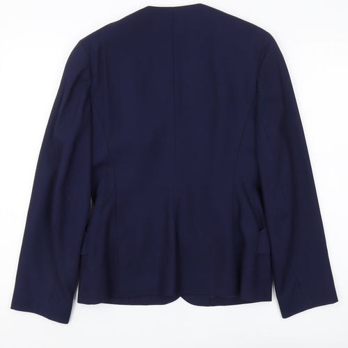Laura Ashley Women's Blue Wool Blazer Size 10