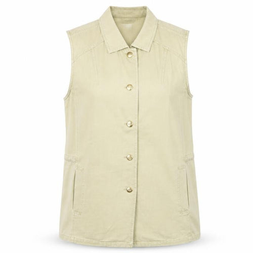 Viyella Beige Women's Waistcoat, Size 10, Classic Casual Style