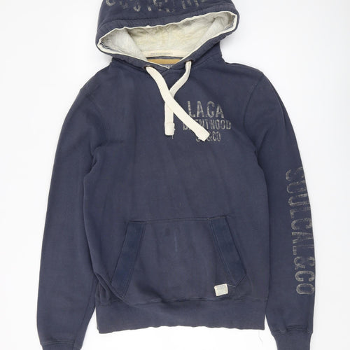 SoulCal & Co Men's Blue Hoodie S Pullover Logo