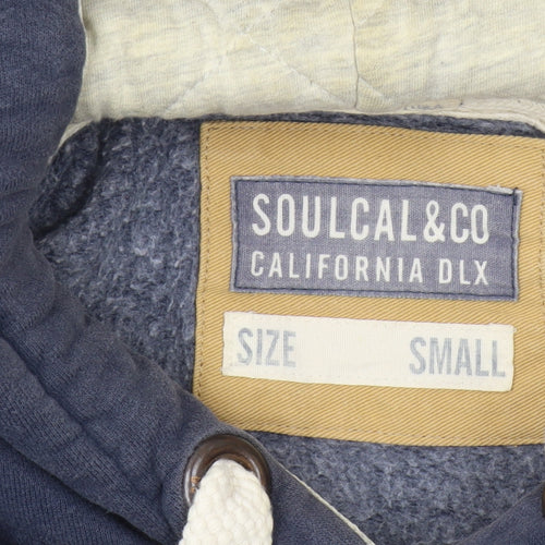 SoulCal & Co Men's Blue Hoodie S Pullover Logo