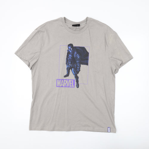 Marvel Men's Beige Black Panther T-Shirt Size M