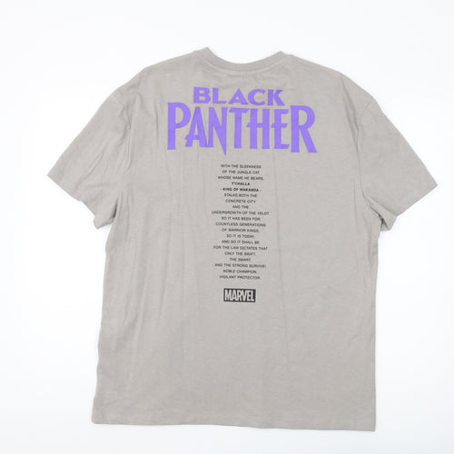 Marvel Men's Beige Black Panther T-Shirt Size M