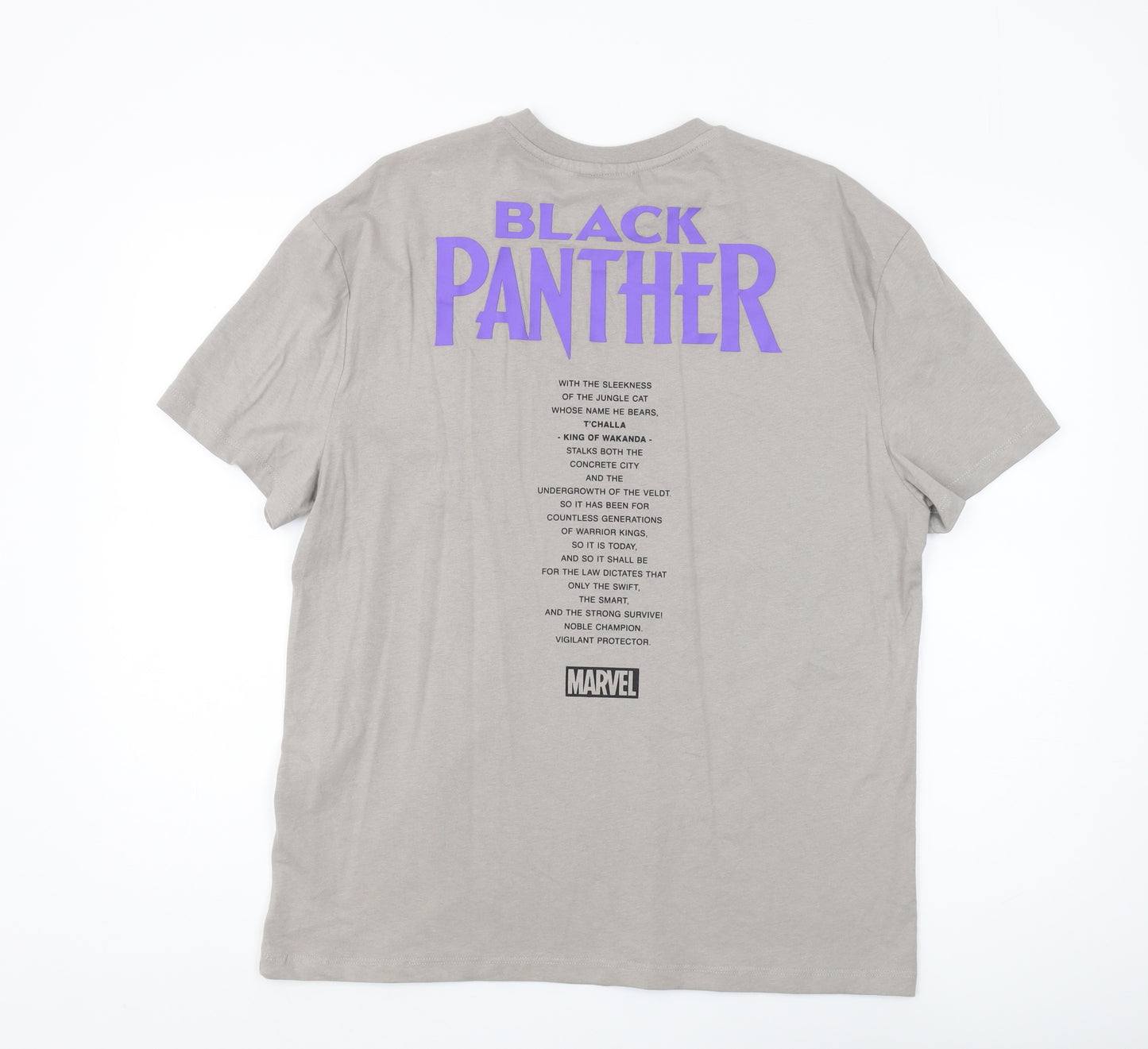 Marvel Men's Beige Black Panther T-Shirt Size M