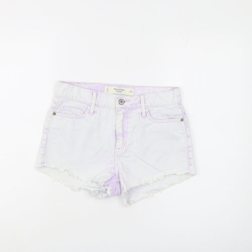 Abercrombie & Fitch Women's White Cut-Off Denim Shorts