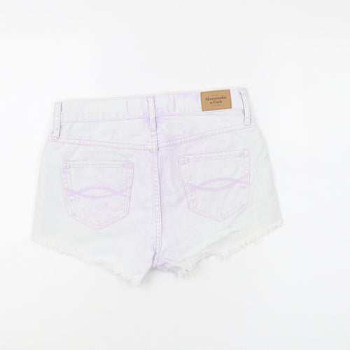 Abercrombie & Fitch Women's White Cut-Off Denim Shorts