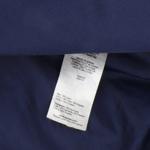 Joules Women's Blue Rain Coat Size 6 Waterproof Hooded