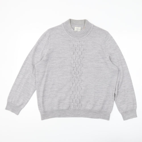 Eastex Women's Grey Mock Neck Jumper, Size 18