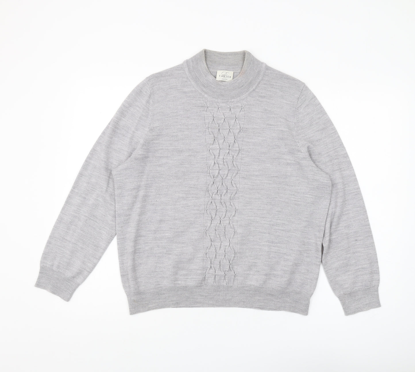 Eastex Women's Grey Mock Neck Jumper, Size 18