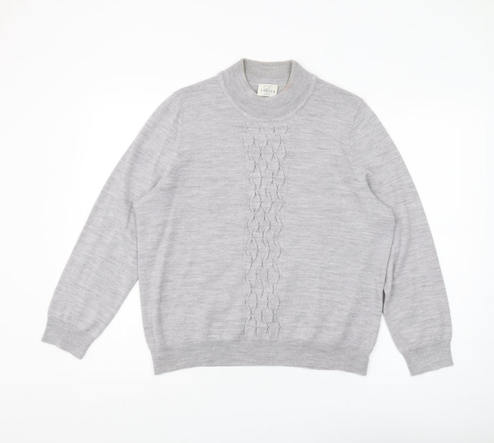 Eastex Women's Grey Mock Neck Jumper, Size 18
