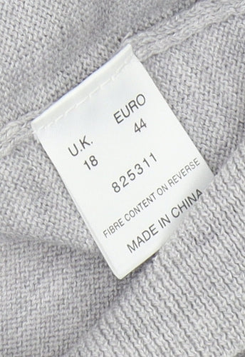 Eastex Women's Grey Mock Neck Jumper, Size 18