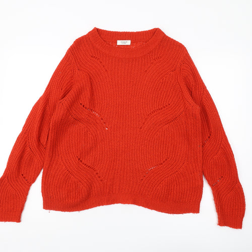 Jacqueline de Yong Women's Red Pullover Jumper L