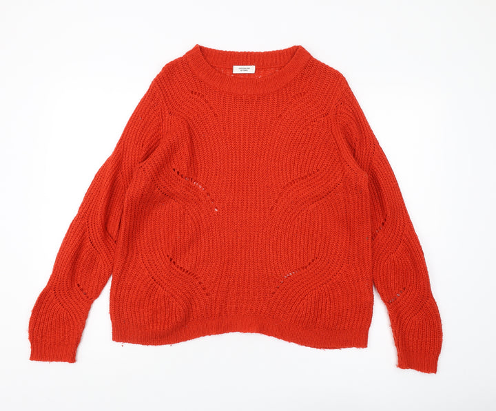 Jacqueline de Yong Women's Red Pullover Jumper L