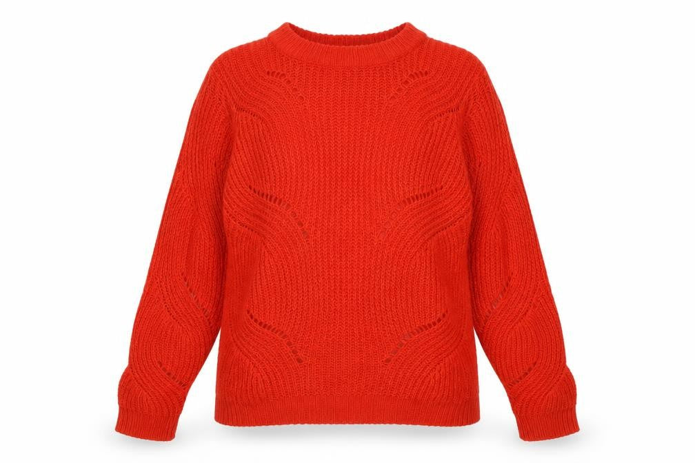 Front view of Jacqueline de Yong Women's Red jumper L