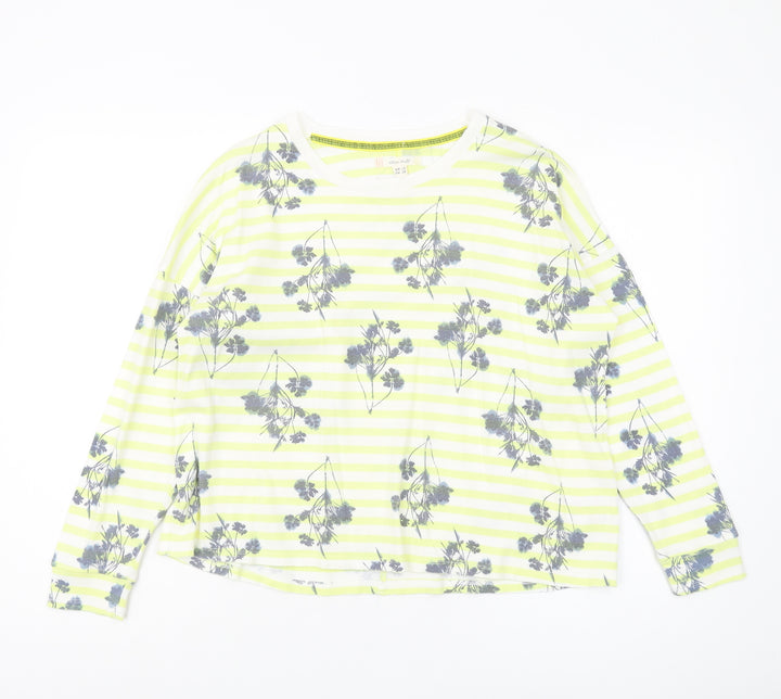 White Stuff Women's Striped Floral T-Shirt, Size 10