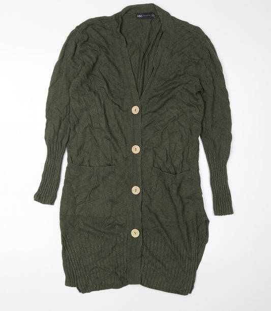 Marks and Spencer Women's Green Cardigan S