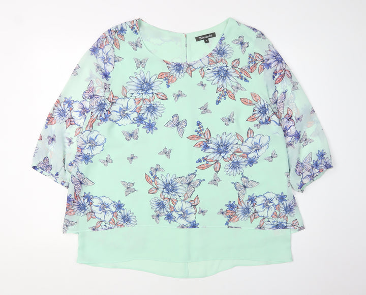 Bonmarché Women's Multicoloured Floral Blouse Size 16