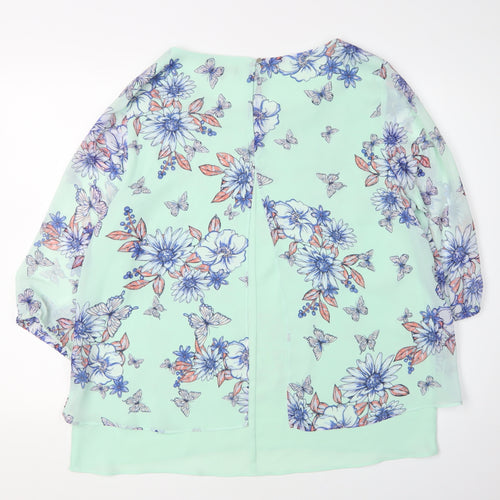Bonmarché Women's Multicoloured Floral Blouse Size 16