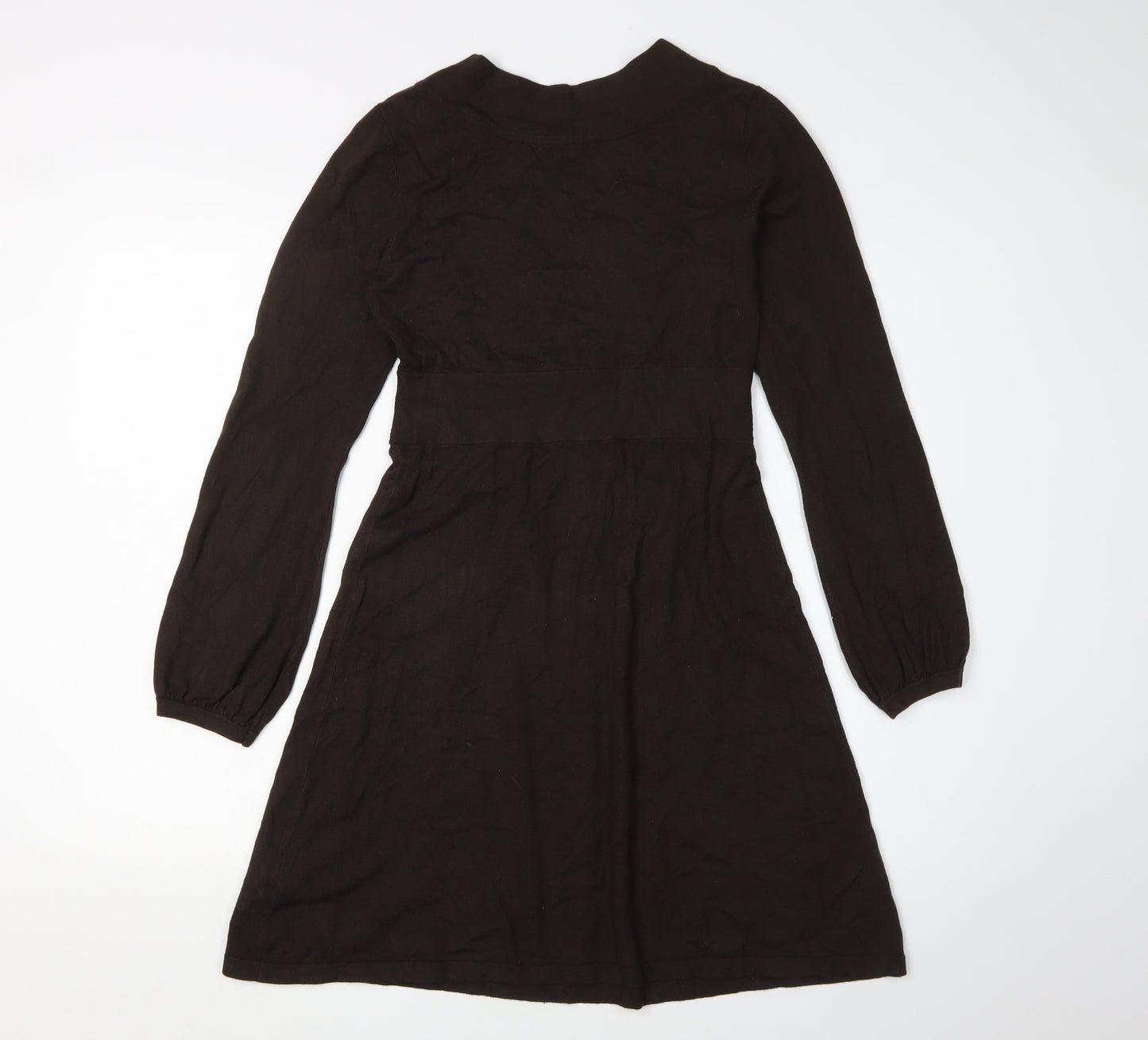 H&M Women's Brown Knee Length V-Neck Dress Size 8