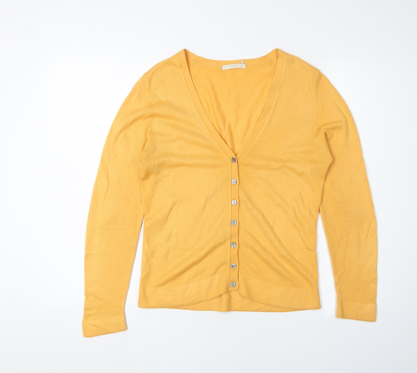 Marks and Spencer Womens Yellow V-Neck Cardigan Size 12