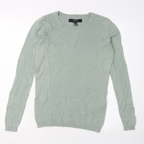 Vero Moda Women's Green XS Cotton Pullover Jumper
