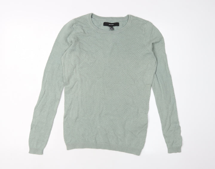 Vero Moda Women's Green XS Cotton Pullover Jumper