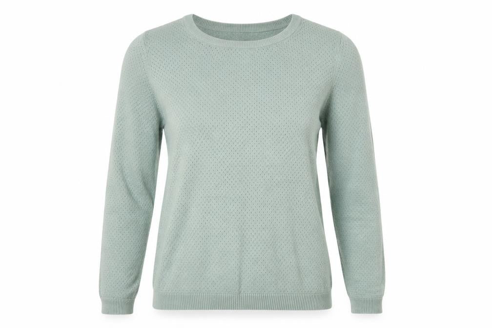 Front view of Vero Moda Women's Green XS Cotton jumper