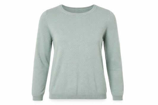 Front view of Vero Moda Women's Green XS Cotton jumper