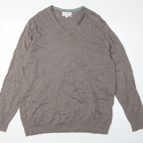 Autograph Men's Grey Wool Pullover Jumper, 2XL