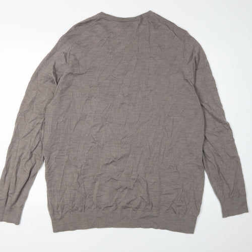 Autograph Men's Grey Wool Pullover Jumper, 2XL
