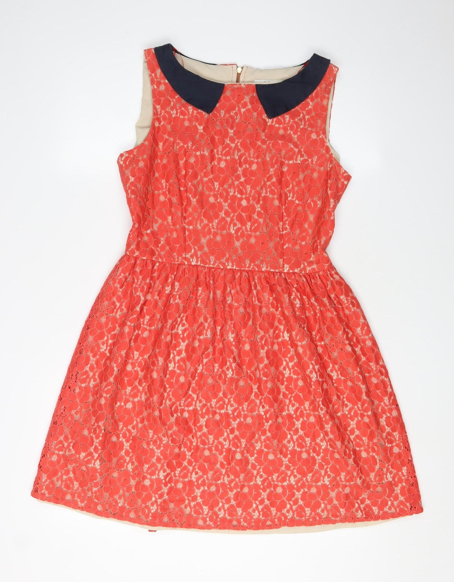 Closet Women's Red Lace Fit & Flare Dress Size 12