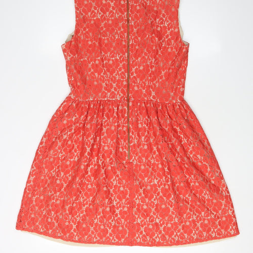 Closet Women's Red Lace Fit & Flare Dress Size 12