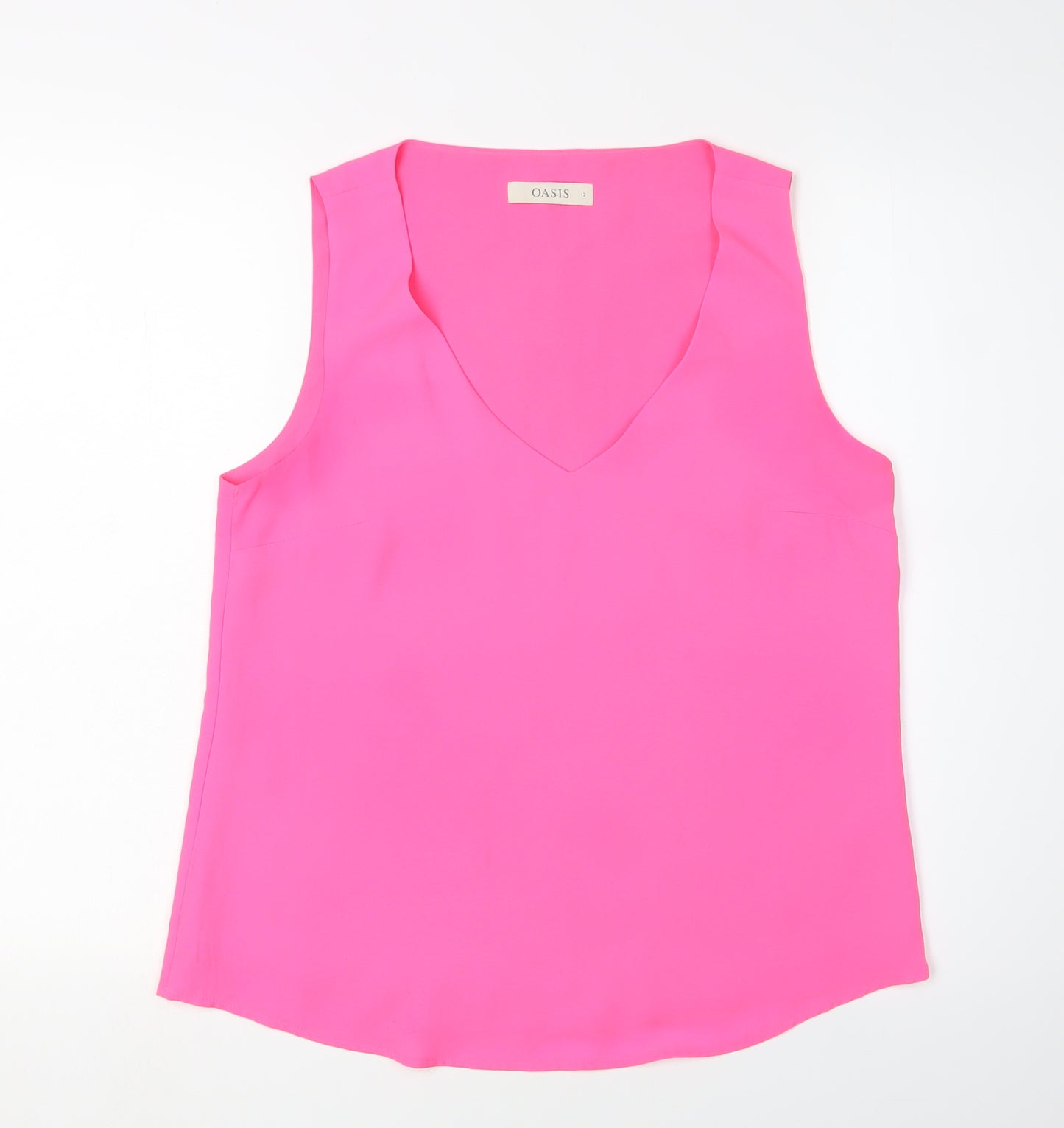 Oasis Women’s Pink Sleeveless V-Neck Tank Top Size 12